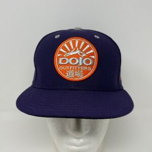 New Era 59FIFTY Dojo Outfitters Fitted Hat Purple Orange Size 7 3/4 Made in USA